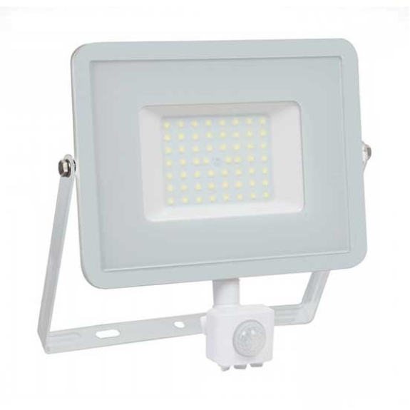 Pro VT-50-S Faro LED 50W Ultra Slim White avec capteur PIR blanc chaud 3000K IP65-SKU 466-Lire la description