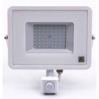 PRO VT-50-S faro led 50W ultra slim bianco con sensore PIR bianco caldo 3000K IP65 - SKU 466-Leggi tutto