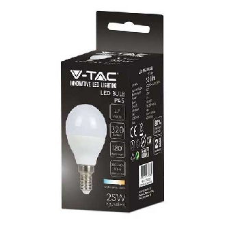 VT-1819 Lampadina led SMD 3.7W E14 180° mini globo P45 bianco naturale 4000K - SKU 214174-Leggi tutto