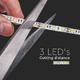 VT-5050 Striscia 300 LED SMD 5050 strip 5Mt 11W/mt IP65 60led/mt 12v SKU 212150 - Bianco Naturale 4000K-Leggi tutto