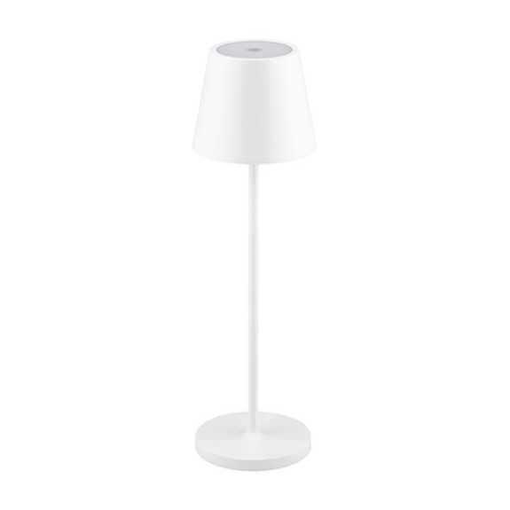 7522 lampada da tavolo poldina ristorante led 2w bianco caldo batteria 4400ma wireless charging pulsante on off dimmerabile touch colore bianco ip54 sku 7651-Leggi tutto