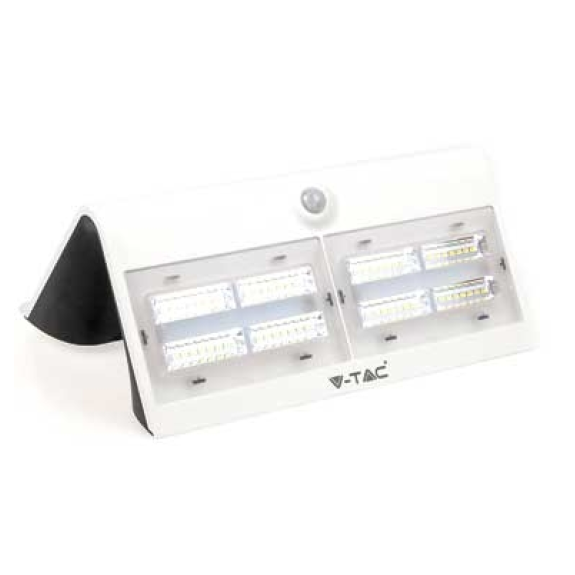 VT-767-7 lampada LED 7W pannello solare esterno IP65 + sensore PIR colore bianco - SKU 8278-Leggi tutto