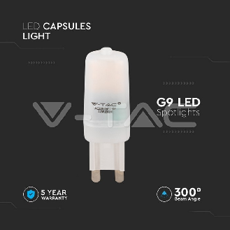 VT-203 Lampadina led G9 chip Samsung SMD faretto 2,2W bianco naturale 4000K - SKU 20479-Leggi tutto