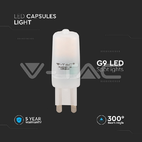 VT-203 Lampadina led G9 chip Samsung SMD faretto 2,2W bianco naturale 4000K - SKU 20479-Leggi tutto