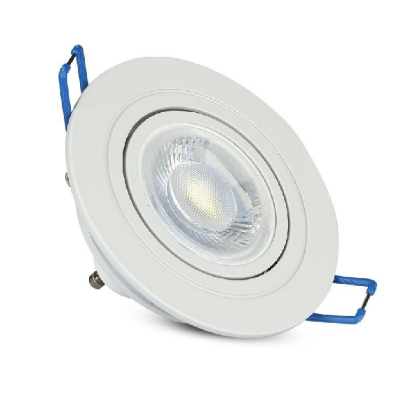 Portafaretto incasso rotondo regolabile 1*GU10 Mod. VT-782RD SKU 3599 - Bianco-Leggi tutto