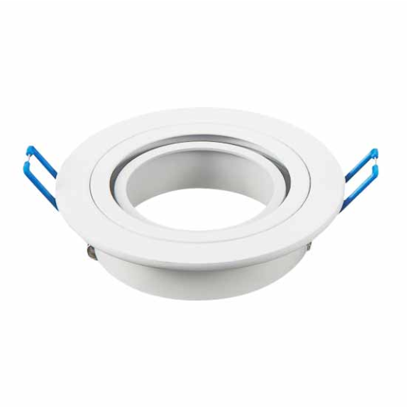 Portafaretto incasso rotondo regolabile 1*GU10 Mod. VT-782RD SKU 3599 - Bianco-Leggi tutto