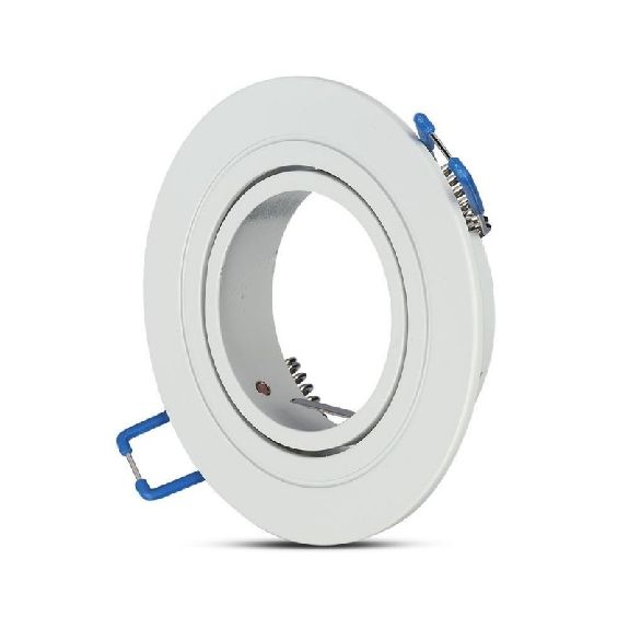 Portafaretto incasso rotondo regolabile 1*GU10 Mod. VT-782RD SKU 3599 - Bianco-Leggi tutto