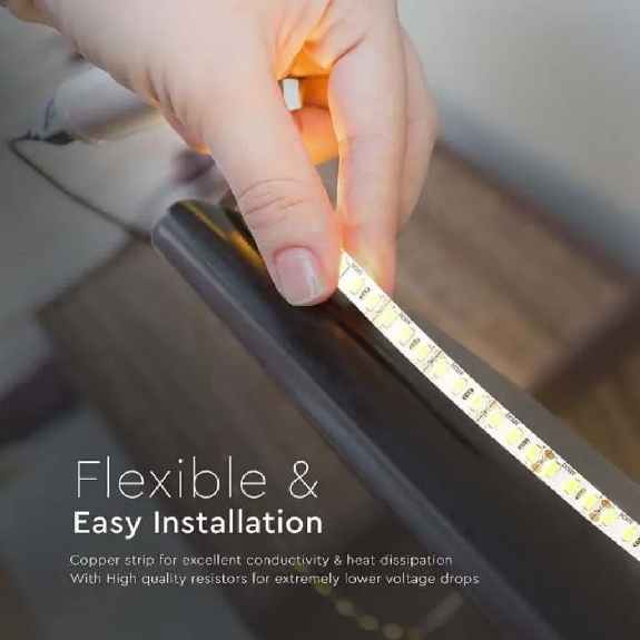 VT-5730 Striscia led strip 5Mt 2000lm/mt bianco freddo120led/mt 100lm/W 6000k IP20 sku 212161-Leggi tutto