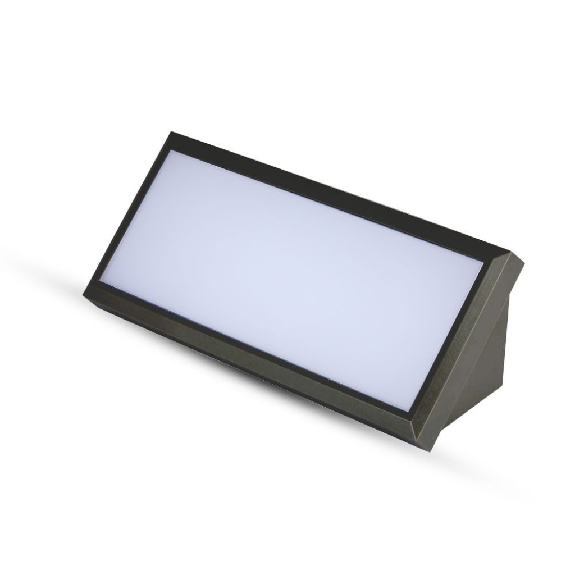 VT-8054 LED LAMPE MUR RECTANGULAIRE 12W Couleur extérieure noire angulaire IP65 Mur Applique Natural White Light 4000K SKU 6808-Lire la description