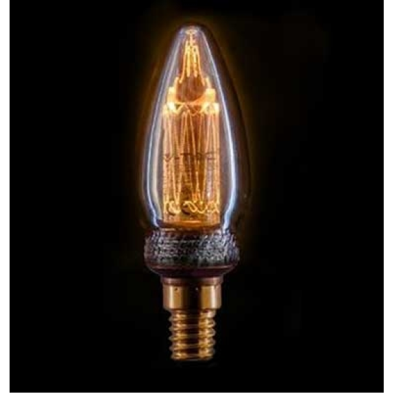 VT-2152 Lampadina LED 2W E14 Vetro Ambrato con incisioni laser filamento bianco caldo 1800K - 217472-Leggi tutto