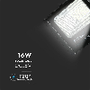 VT-40W Faro led 40W autoalimentato nero con pannello solare 16W e telecomando 4000K IP65  sku 8574