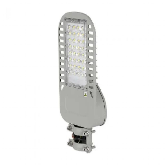 PRO VT-54ST Armatura lampada stradale led 50W chip samsung colore grigio 135lm/w bianco freddo 6500K slim IP65 - sku 21959-Lire la description