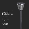 VT-984 Lampada solare lanterna LED da giardino 2W 110LM color change 2IN1 switch fissaggio a terra 93cm autoalimentato con pannello solare IP65 - SKU 2894