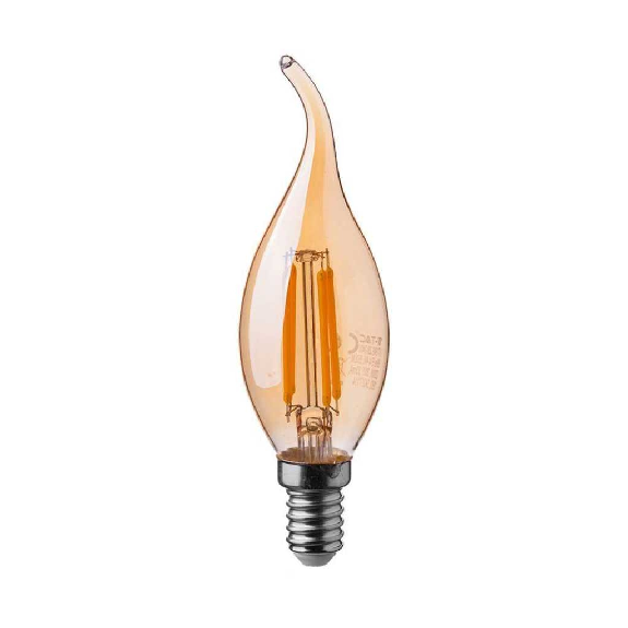 VT-1948 Lampadina LED fiamma lampada Ambrata 4W filamento E14 2200K - 217114 VT-1948 Lampadina LED fiamma lampada Ambrata 4W filamento E14 2200K - 217114-Leggi tutto