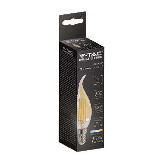 VT-1948 Lampadina LED fiamma lampada Ambrata 4W filamento E14 2200K - 217114-Leggi tutto