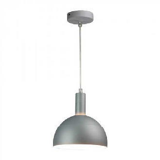 Lampadario pendente moderno 1MT E14 plastica  + alluminio Ø180mm VT-7100 - SKU 3922 Grigio Opaco-Leggi tutto