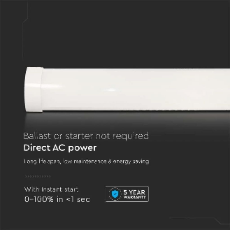 pro VT-8-50 plafoniera sottile tubo led prismatico chip samsung 50W 120lm/W 150cm 6500k IP20 sku 20355-Leggi tutto
