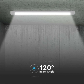 pro VT-8-50 plafoniera sottile tubo led prismatico chip samsung 50W 120lm/W 150cm 6500k IP20 sku 20355-Leggi tutto
