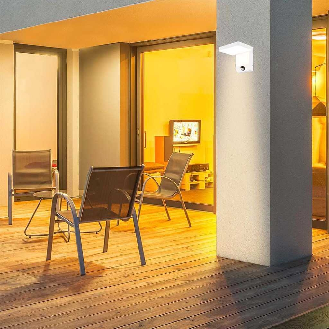 VT-11020 lampada led da parete con sensore PIR faro 17W 150lm/w illuminazione facciate quadrato colore bianco 4000k design moderno IP65 sku 2947-Leggi tutto