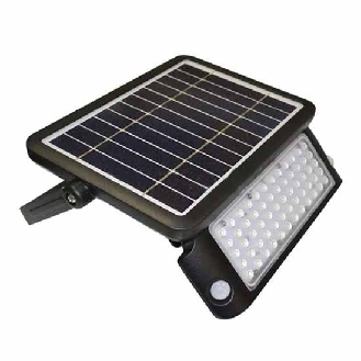 VT-787-10 faro led 10W slim autoalimentato nero con pannello solare e sensore pir bianco naturale 4000K - sku 9869-Leggi tutto