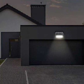 VT-787-10 faro led 10W slim autoalimentato nero con pannello solare e sensore pir bianco naturale 4000K - sku 9869-Leggi tutto