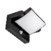 VT-11020 lampada led da parete con sensore PIR faro 17W 150lm/w illuminazione facciate colore nero 4000k orientabile IP65 sku 2941