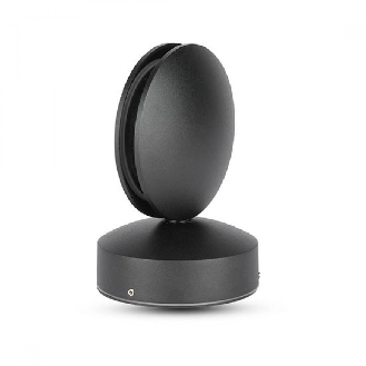 VT-707 Lampada LED 7W da parete nero wall light bianco caldo 3000K IP65 - SKU 8219-Leggi tutto