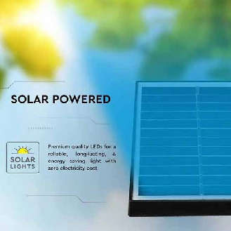 VT-952 Picchetto da giardino LED COB 2W 3000K autoalimentato con pannello solare e crepuscolare orientabile fissaggio a terra IP65 - sku 6660-Leggi tutto