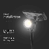 VT-952 Picchetto da giardino LED COB 2W 3000K autoalimentato con pannello solare e crepuscolare orientabile fissaggio a terra IP65 - sku 6660