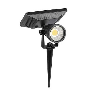 VT-952 Picchetto da giardino LED COB 2W 3000K autoalimentato con pannello solare e crepuscolare orientabile fissaggio a terra IP65 - sku 6660-Leggi tutto