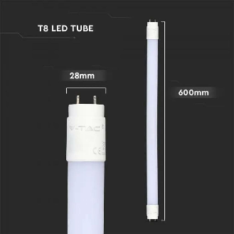 PRO VT-061 Tubo LED neon 9W chip Samsung T8 G13 60cm bianco freddo 6500K ruotabile - SKU 21652-Leggi tutto