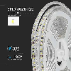 VT-3528 Striscia LED 12V SMD3528 5M 8W/M 120LED/M 100LM/W monocolore bianco freddo 6500K IP65 - SKU 212037