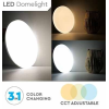 VT-8412 Plafoniera led 12W circolare bianca rotonda color change 3in1 switch interno cover opaca satinata IP20 - sku 217603