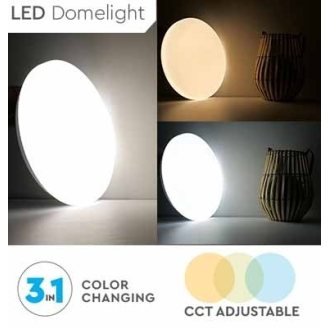 VT-8412 Plafoniera led 12W circolare bianca rotonda color change 3in1 switch interno cover opaca satinata IP20 - sku 217603-Leggi tutto