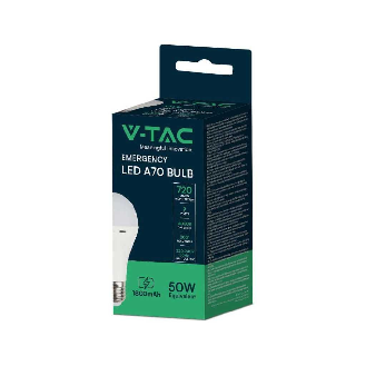 VT-509 lampadina led E27 9W con batteria 3h forma A60 luce 4000k lampada emergenza utilizzabile come torcia sku 7010-Leggi tutto