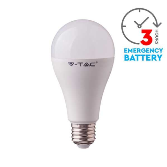 VT-509 lampadina led E27 9W con batteria 3h forma A60 luce 4000k lampada emergenza utilizzabile come torcia sku 7010-Leggi tutto