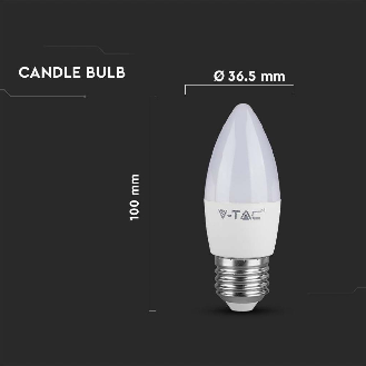 VT-1821 Lampadina led candela 4.5W E27 lampada bianco freddo 6500K - SKU 2143441-Leggi tutto