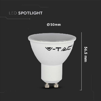 VT-1975 Lampadina Spot LED 4.5W faretto GU10 satinato luce bianco naturale 4000K - 211686-Leggi tutto