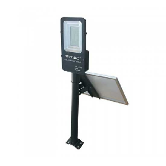 VT-ST-200 armatura stradale led 50W autoalimentato nero con pannello solare e telecomando 4000K IP65  sku 5502-Leggi tutto