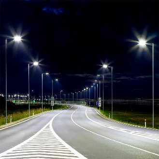 PRO VT-59ST Armatura lampada stradale led 50W 100lm/w chip samsung bianco freddo 6400K corpo grigio slim IP65 - sku 20425-Leggi tutto