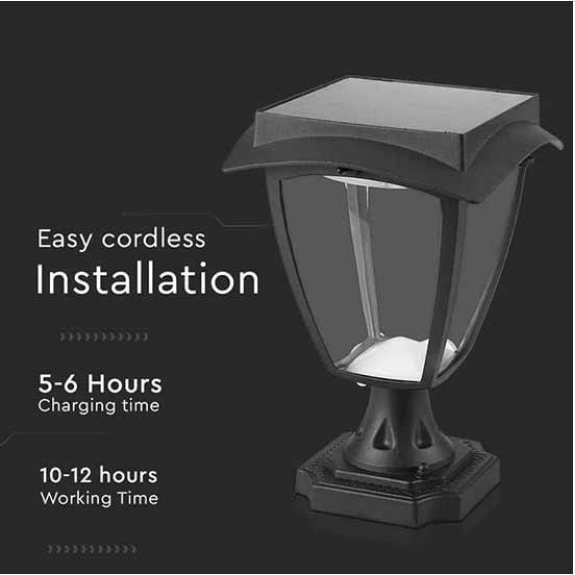 VT-983 Lampada solare lanterna LED da giardino 2W 110LM color change 2IN1 switch fissaggio a terra autoalimentato con pannello solare IP65 - SKU 2893-Leggi tutto