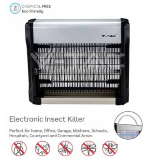 VT-3216 Zanzariera elettrica insect killer a scarica con tubi UV luce blu 2x8W attira ed elimina insetti - sku 11179-Leggi tutto