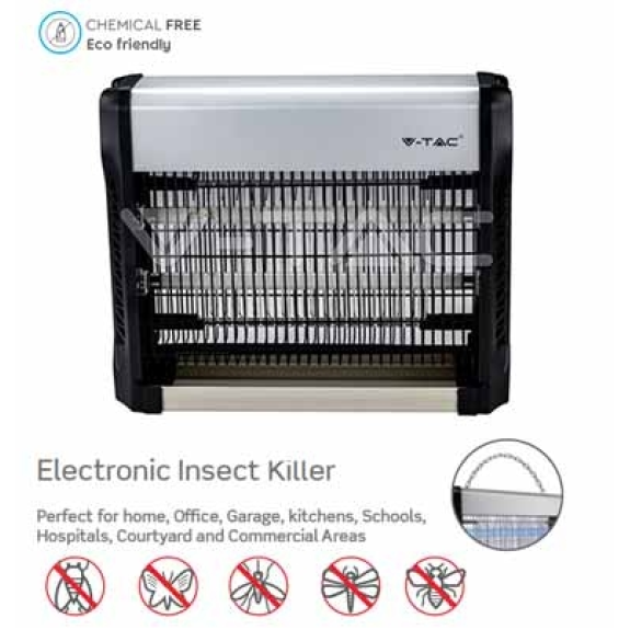 VT-3216 Zanzariera elettrica insect killer a scarica con tubi UV luce blu 2x8W attira ed elimina insetti - sku 11179-Leggi tutto