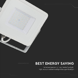 PRO VT-100 Faro led 100W slim alluminio bianco chip Samsung SMD bianco freddo 6400K - SKU 21417-Lire la description