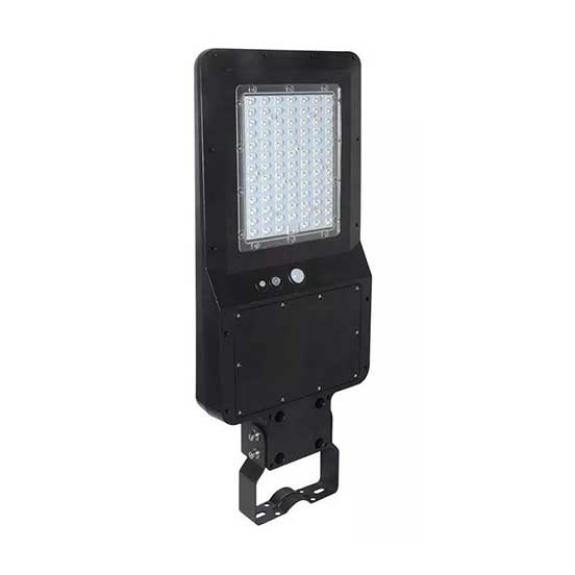 VT-ST42 armatura stradale led 40W autoalimentato nero con pannello solare sensore di movimento PIR e telecomando 6000K IP65 - sku 5504-Leggi tutto