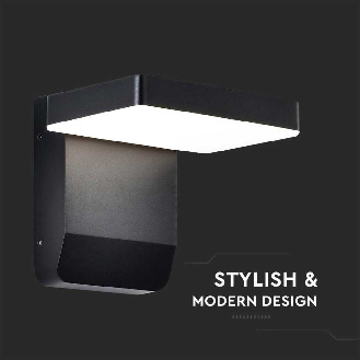 VT-11020 lampada led da parete quadrata faro 17W 150lm/w illuminazione facciate colore nero 4000k design moderno IP65 sku 2945-Beschreibung lesen