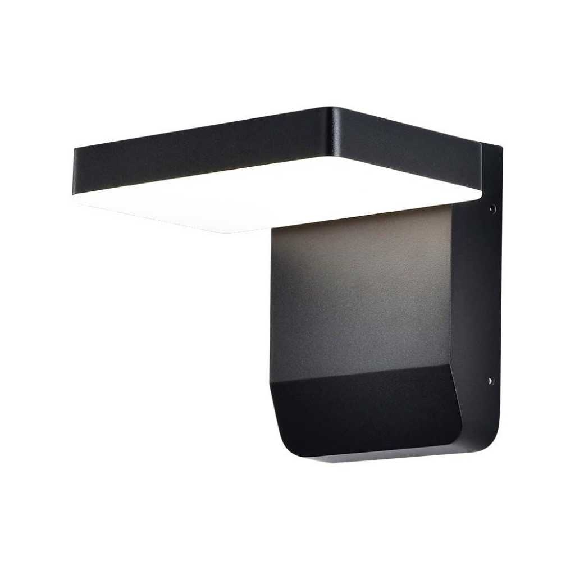 VT-1020 LED LAD MUR LAMP FARO 17W 150LM / W Éclairage Fabades noires 4000K Design moderne IP65 SKU 2945-Lire la description