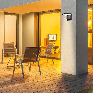 VT-11020 lampada led da parete quadrata faro 17W 150lm/w illuminazione facciate colore nero 4000k design moderno IP65 sku 2945-Beschreibung lesen