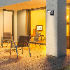 VT-11020 lampada led da parete quadrata faro 17W 150lm/w illuminazione facciate colore nero 4000k design moderno IP65 sku 2945
