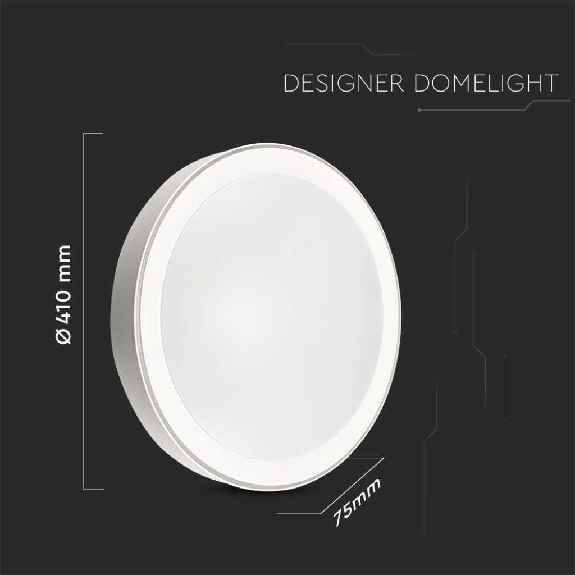 VT-8402 Plafoniera led 20W / 40W circolare bianca cambia colore 3in1 dimmerabile con telecomando - sku 2114761-Leggi tutto